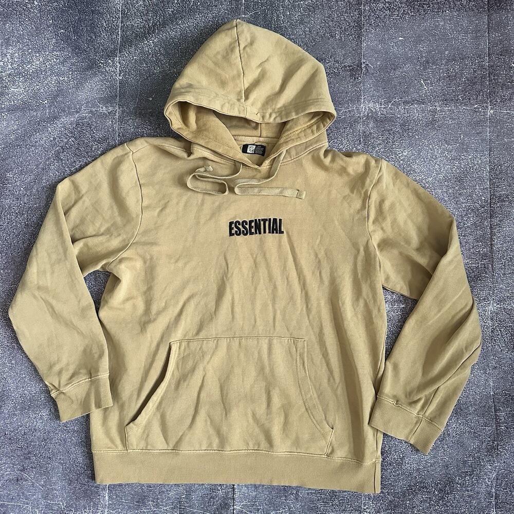 Men's Tilly Lira Crtv Scty Mustard Yellow Black Essential Hoodie Sweatshirt Sz L